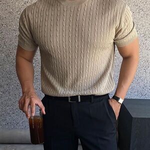 Dislanbo Cable Knit Shirt